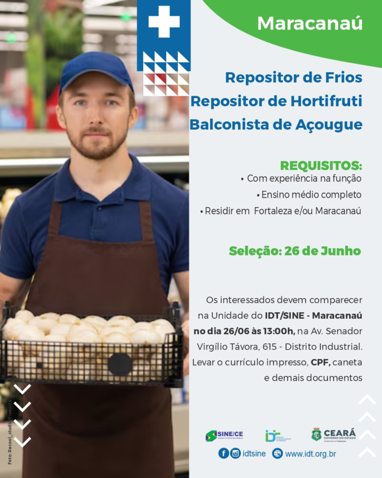 Sine Maracana Recruta Repositores E Balconista De Carnes Sele O Dia