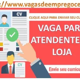 Vaga atendente de loja