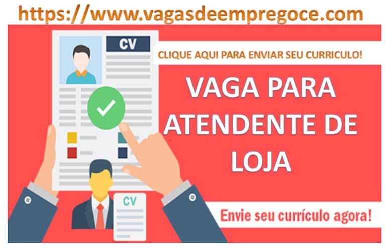 Vaga para Assistente de Loja