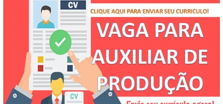 Vaga de Emprego: Auxiliar de Produção e Limpeza de Peças em Fortaleza, CE