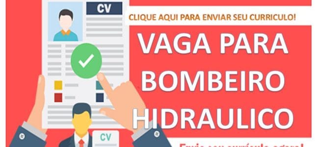 Contrata-se: Eletricista/ Bombeiro Hidráulico Bombeiro
