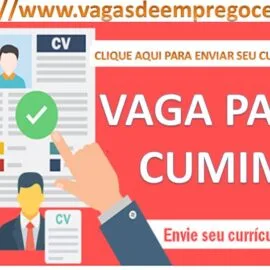 Vaga para Cumim
