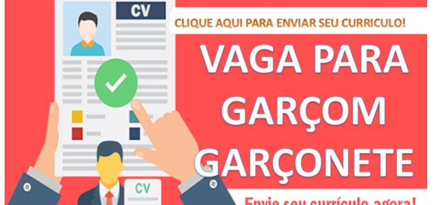 Vaga para Garçom e Garçonete Vaga para Garçom e Garçonete