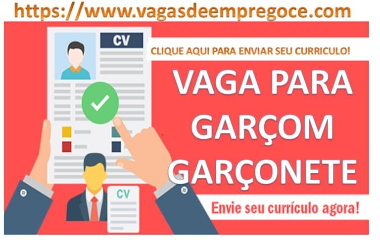 Temos vaga para Garçonete