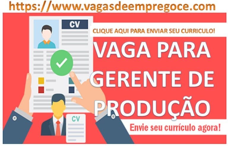 Gerente de Produção e Operações até 10/11/23