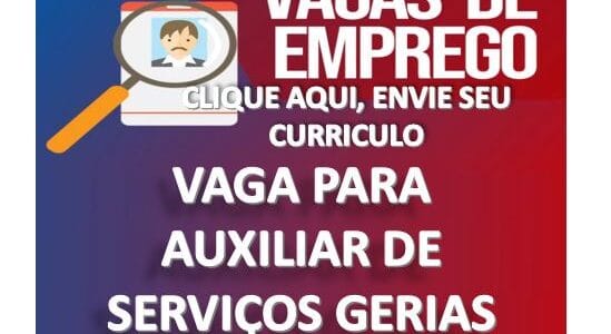 Sine IDT Recruta: Auxiliar de Serviços Gerais em Jijoca Sine IDT Recruta: Auxiliar de Serviços Gerais em Jijoca
