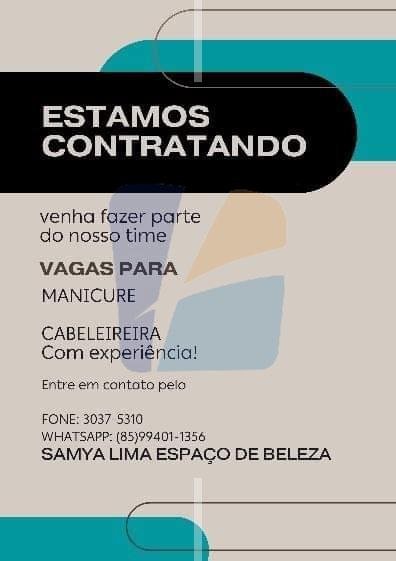 5172489536628960005_120 Salão de Beleza Seleciona Manicure e Cabeleireira