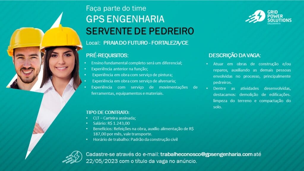 IMG-20230520-WA0030-1024x576 Servente de Pedreiro Ensino Médio Fortaleza Servente  