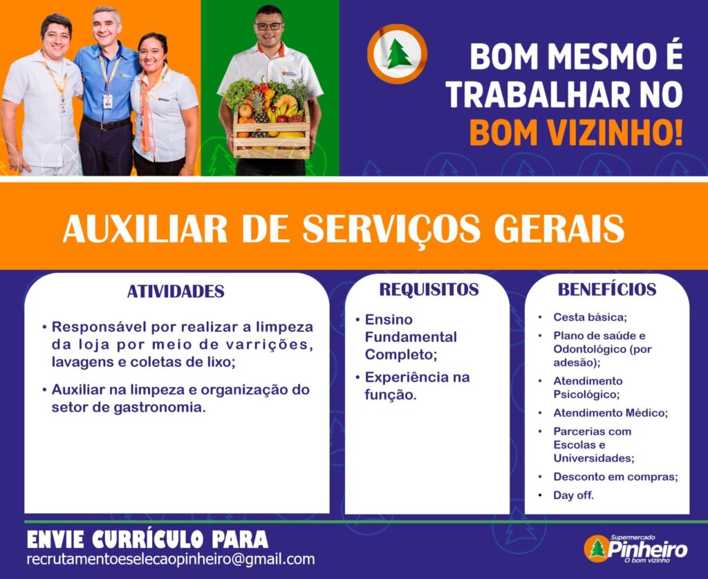 IMG-20230714-WA0030-1024x838 Rede de Supermercado Seleciona Auxiliar de Serviços Gerais