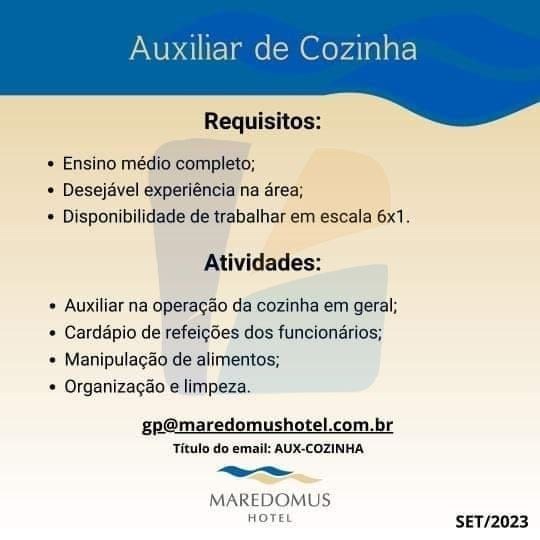 IMG-20230917-WA0169 Hotel Seleciona Auxiliar de Cozinha