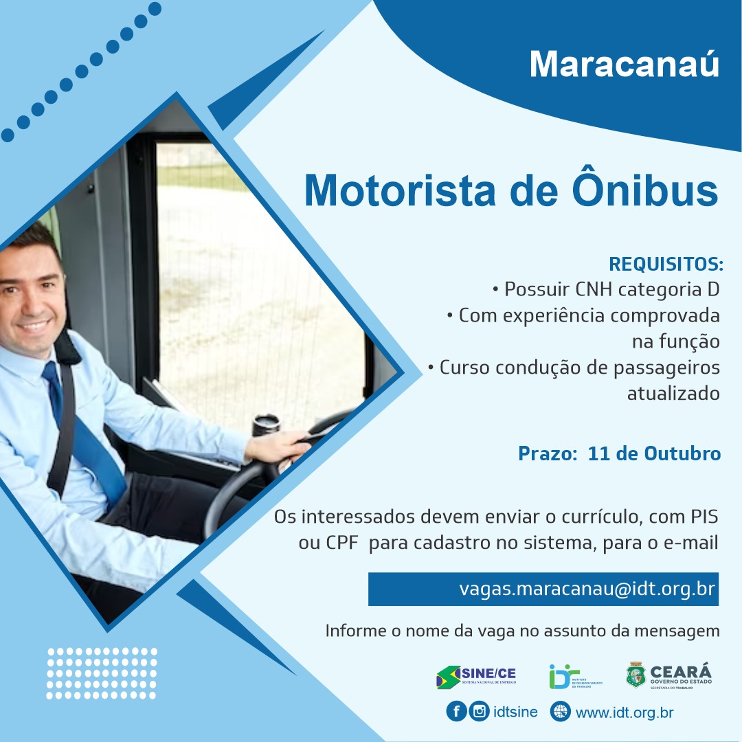 385022942_721596073340465_1149882876735224044_n Vaga para Motorista de Ônibus até 11/10/23