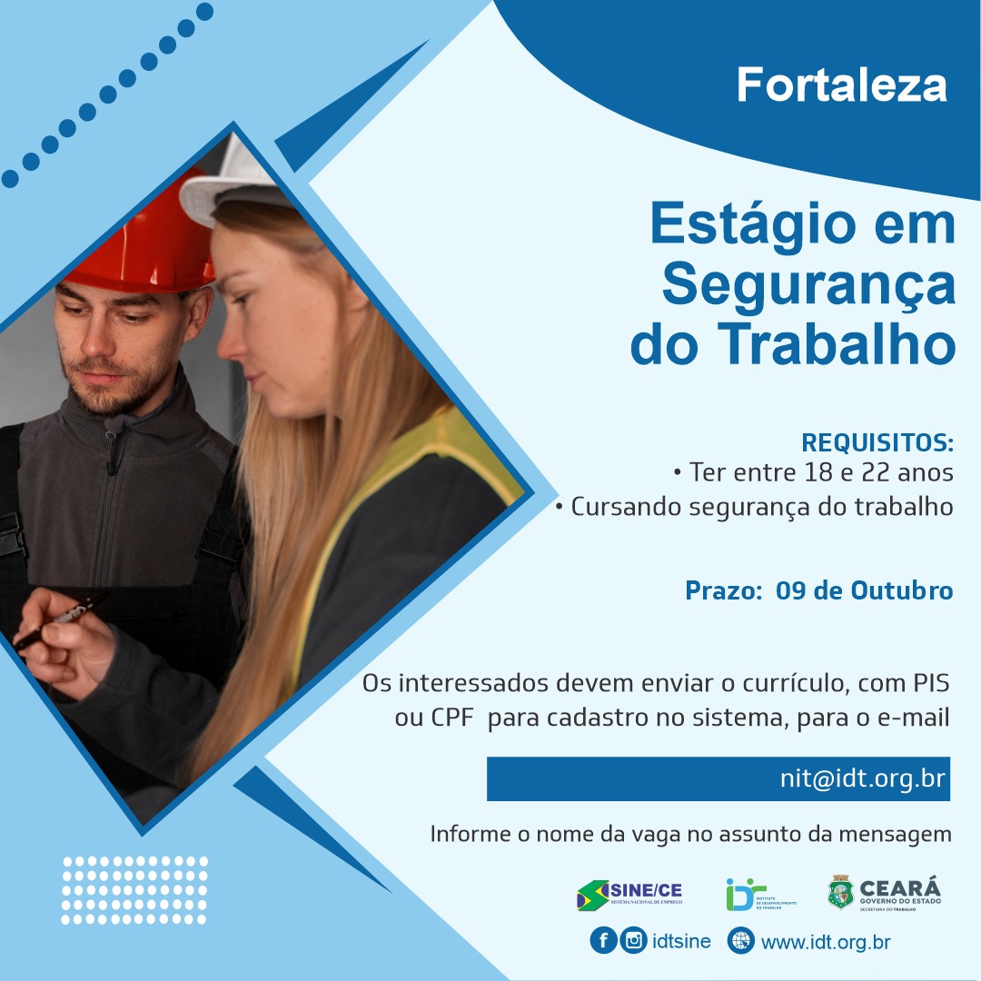 385073978_721596056673800_4191336191972852697_n Estágio em Segurança do Trabalho até 09/10/23