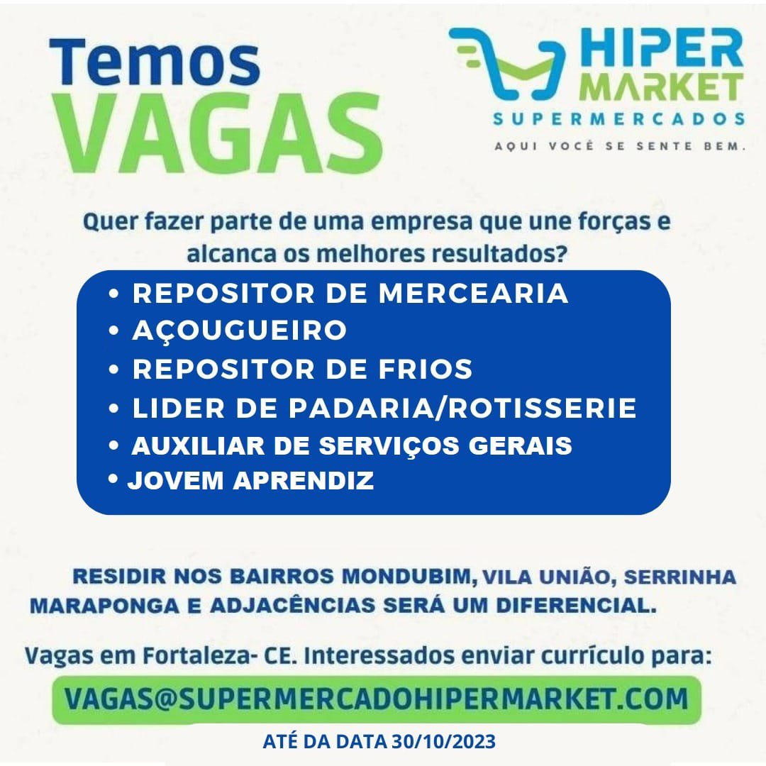 img-20231024-wa04693215811700367884930 Rede de Supermercados Seleciona Líder de Padaria até 31/10/23