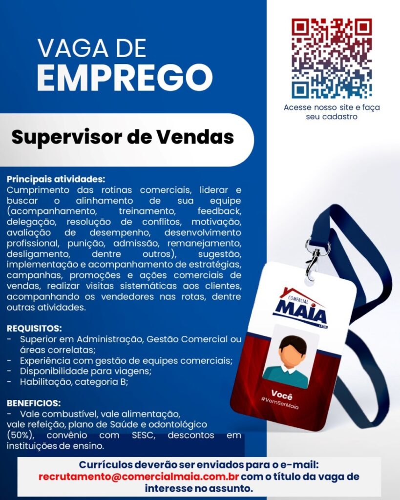img-20231229-wa0237535668732782064265-819x1024 Comercial Maia Recruta Para Fortaleza, Canindé e Maracanaú