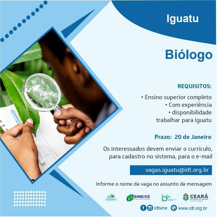 fb_img_17049946771181454136417696201414 Sine IDT Seleciona Biólogo (Iguatu) até 20/01/24