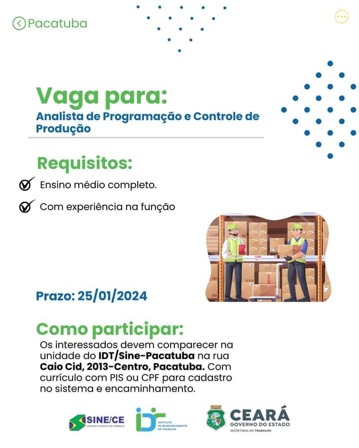 fb_img_1705535638079639658994067615920 Analista de Programação e Controle de Produção até 25/01/24 (Pacatuba)