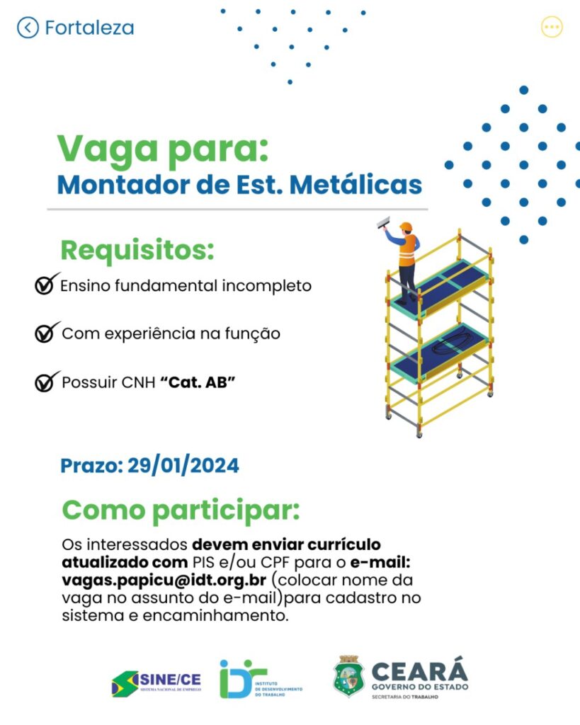 img-20240126-wa02081159274749353739114-819x1024 Montador de Estruturas Metálicas (Fortaleza) até 29/01/24