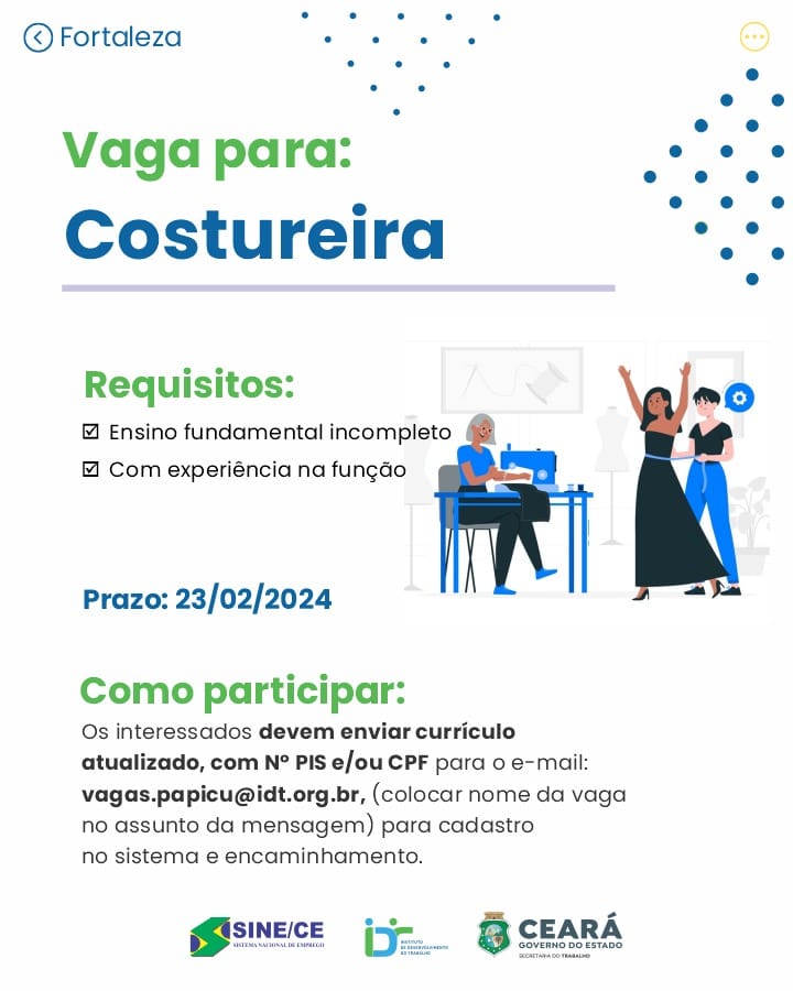 IMG-20240208-WA0003 SINE IDT Seleciona Costureira até 23/02/24 Uncategorized  