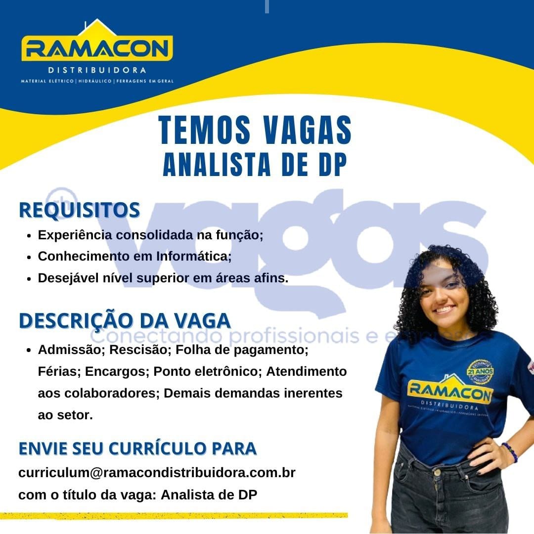 photo_5028390544874777810_y Ramacon Recruta: Analista de Departamento Pessoal Analista de RH Fortaleza Nível Superior  