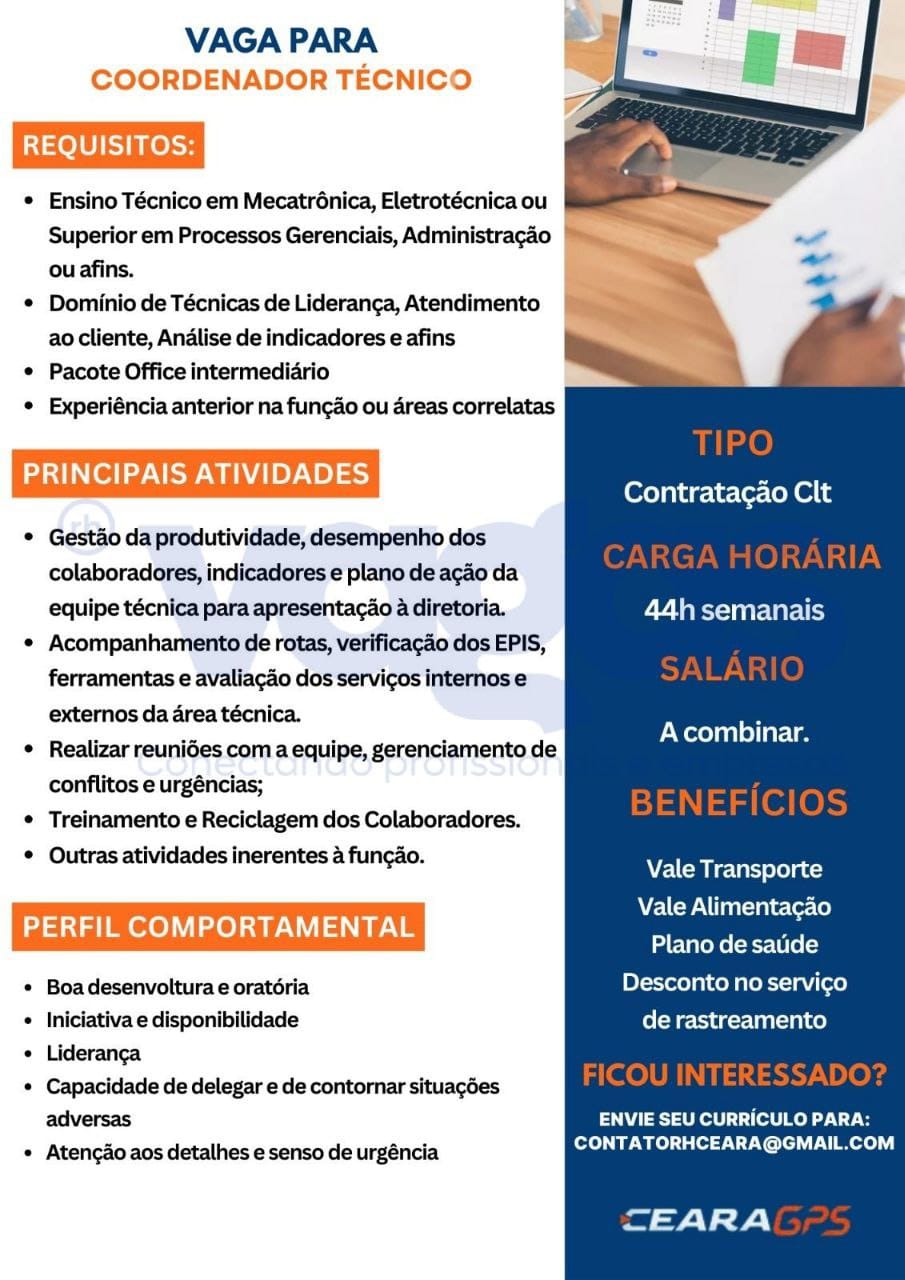 photo_5091542060367982144_y Ceará GPS Recruta: Coordenador Técnico Coordenador Fortaleza Nível Superior  