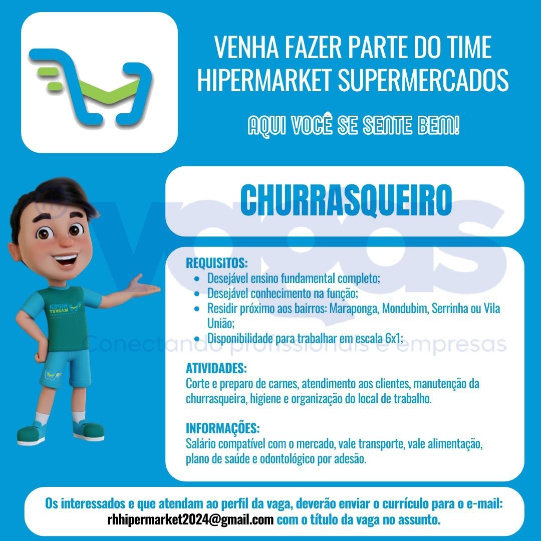 photo_5091542060367982185_y Rede de Supermercados Recruta: Churrasqueiro