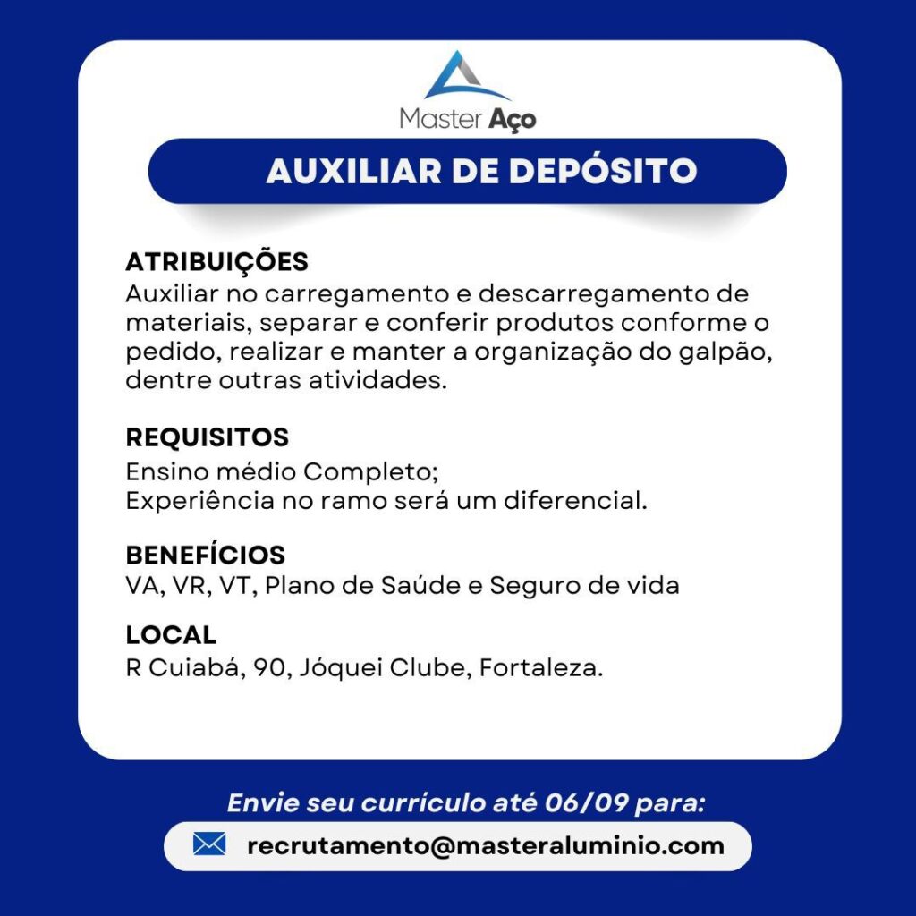 img-20240827-wa01655585707872541257138-1024x1024 Master Aço Recruta Auxiliar de Deposito até 06/09/24