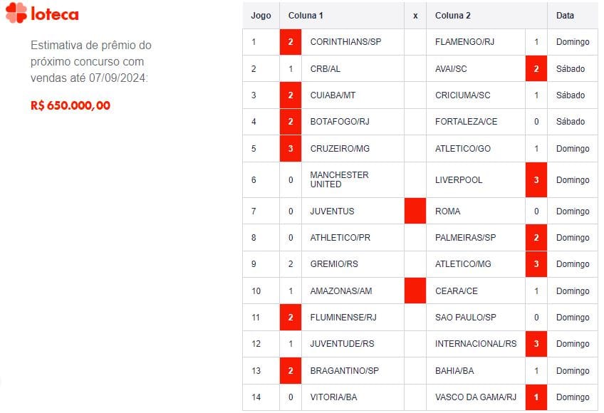 7 Confira os últimos resultados das Loterias Caixa 05/09/24 Resultado Loterias Caixa  