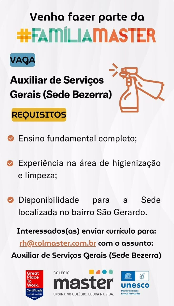IMG-20250109-WA0410 Colégio Master Recruta Auxiliar de Serviços Gerais