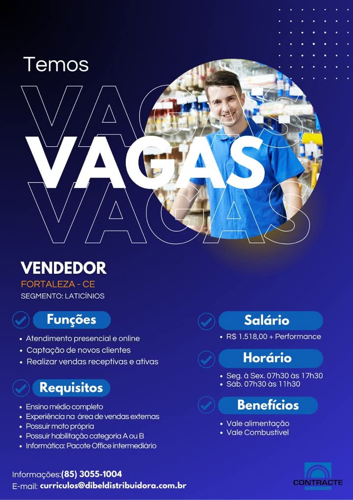 IMG-20250110-WA0585 Vaga para Vendedor Ensino Médio Fortaleza Vendedor Vendedora  