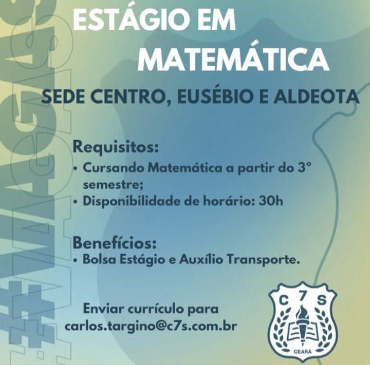 img-20250213-wa05236327890257251220402 C7S Abre Vagas para Estagiário(a) Estágio  