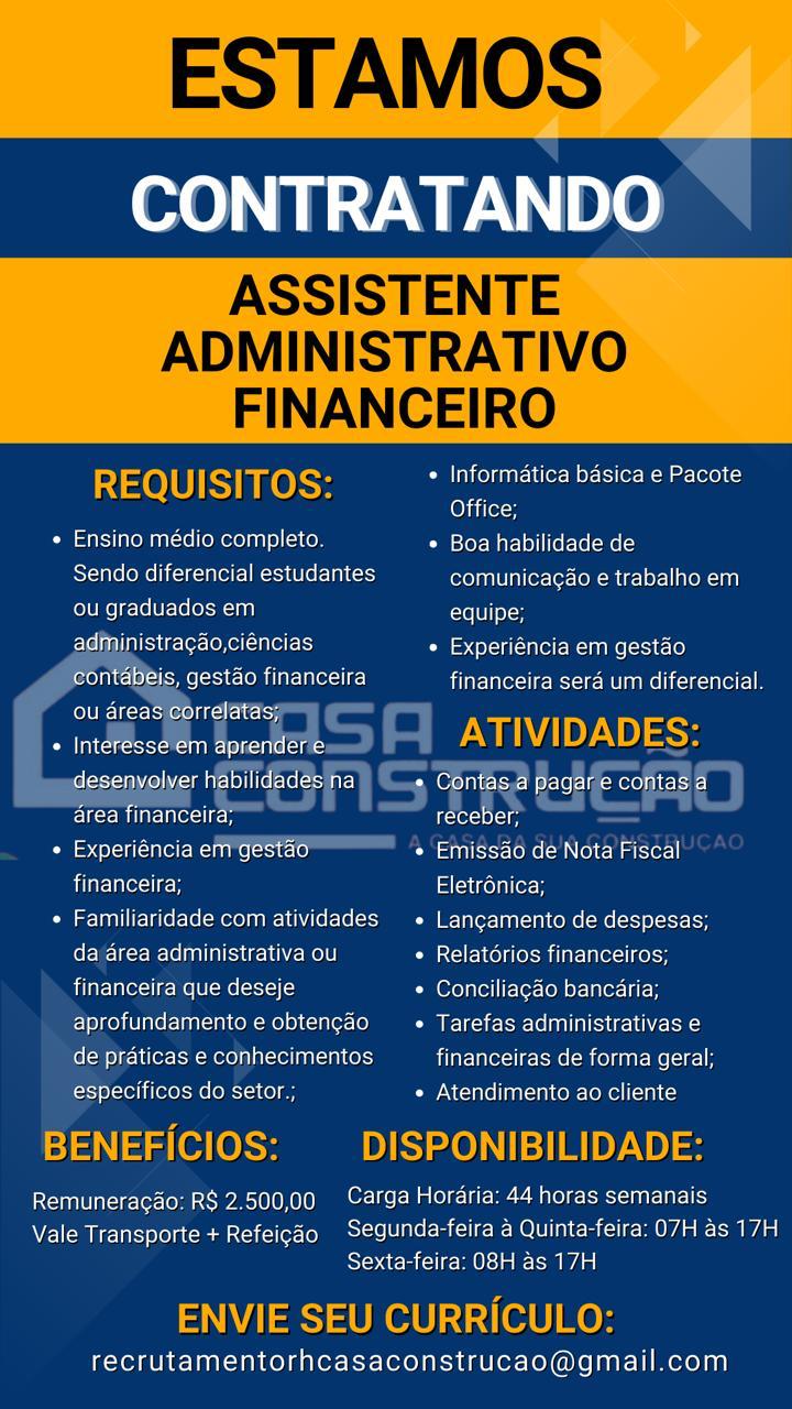 IMG-20250208-WA0274 Assistente Administrativo Financeiro Assistente Administrativo Fortaleza Nível Superior