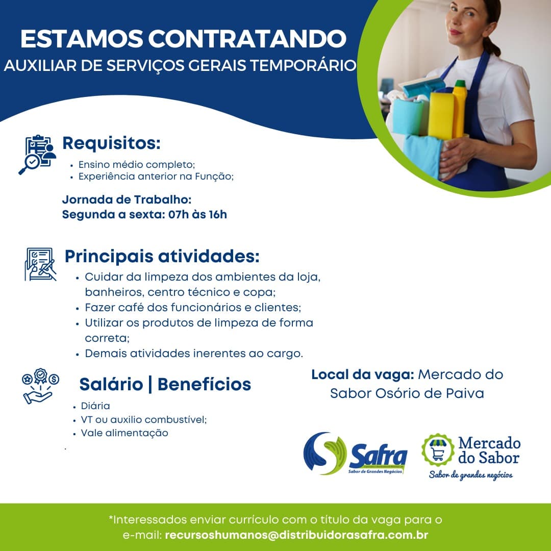 IMG-20250208-WA0283 Vaga para Auxiliar de Serviços Gerais Auxiliar de Serviços Gerais Fortaleza Nível Superior