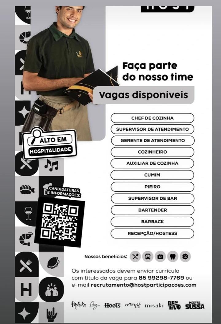 IMG-20250210-WA0064 Host Participações Abre Diversas Oportunidades em Fortaleza-CE Diversas Oportunidades Ensino Médio Ensino Técnico Estágio Fortaleza Nível Superior Restaurante