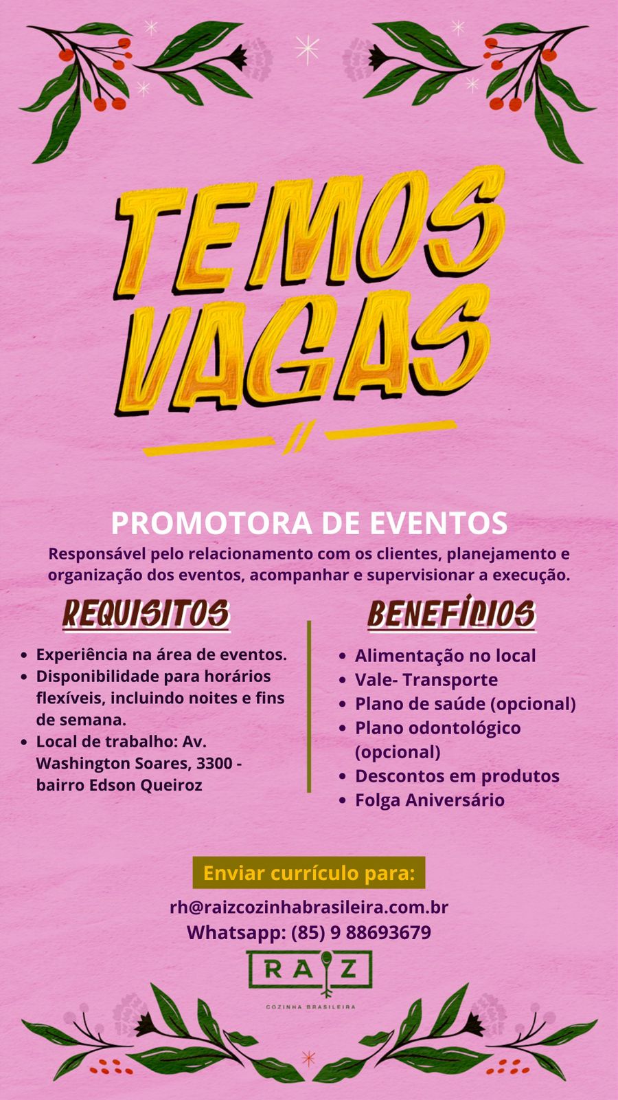 IMG-20250210-WA0163 Vaga para Promotora de Eventos Ensino Médio Fortaleza Promotor de Eventos  