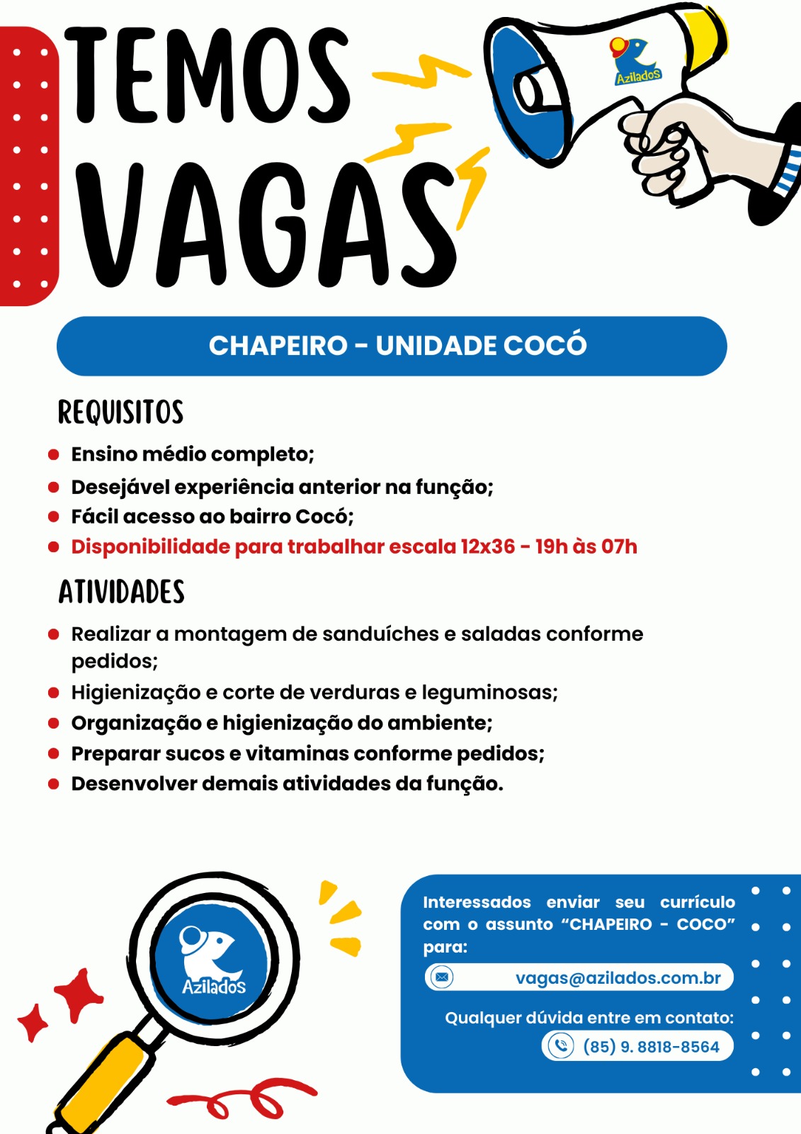 IMG-20250210-WA0194 Azilados Abre Diverdas oportunidades em Fortaleza-CE Diversas Oportunidades Ensino Médio Fortaleza  