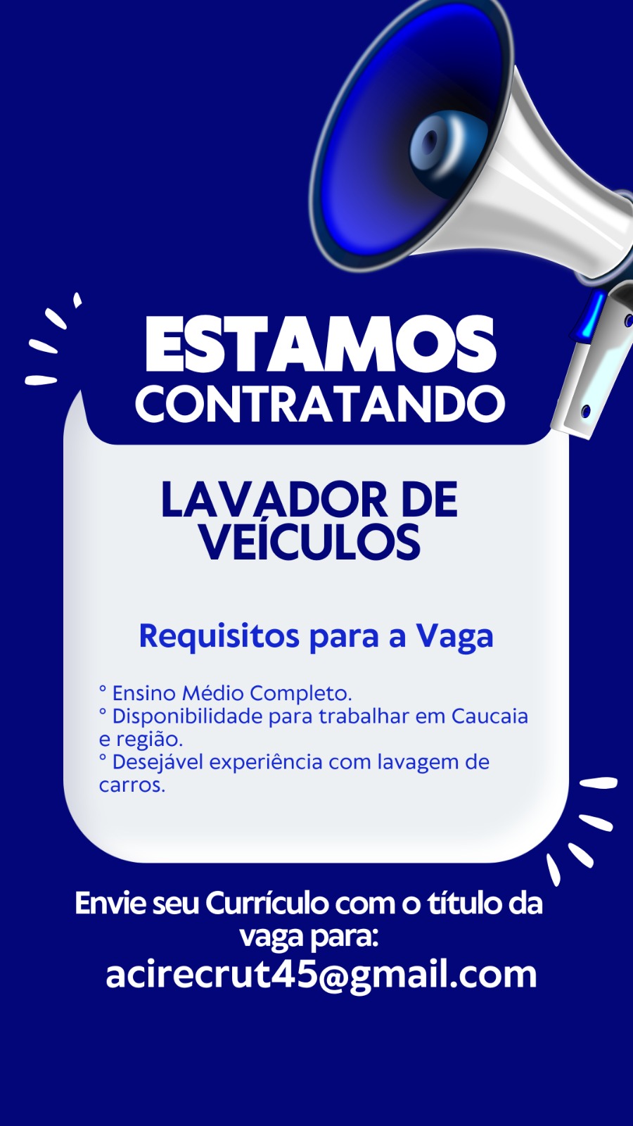 IMG-20250210-WA0279 Processo Seletivo para Lavador de Veículos Ensino Médio Fortaleza Lavador