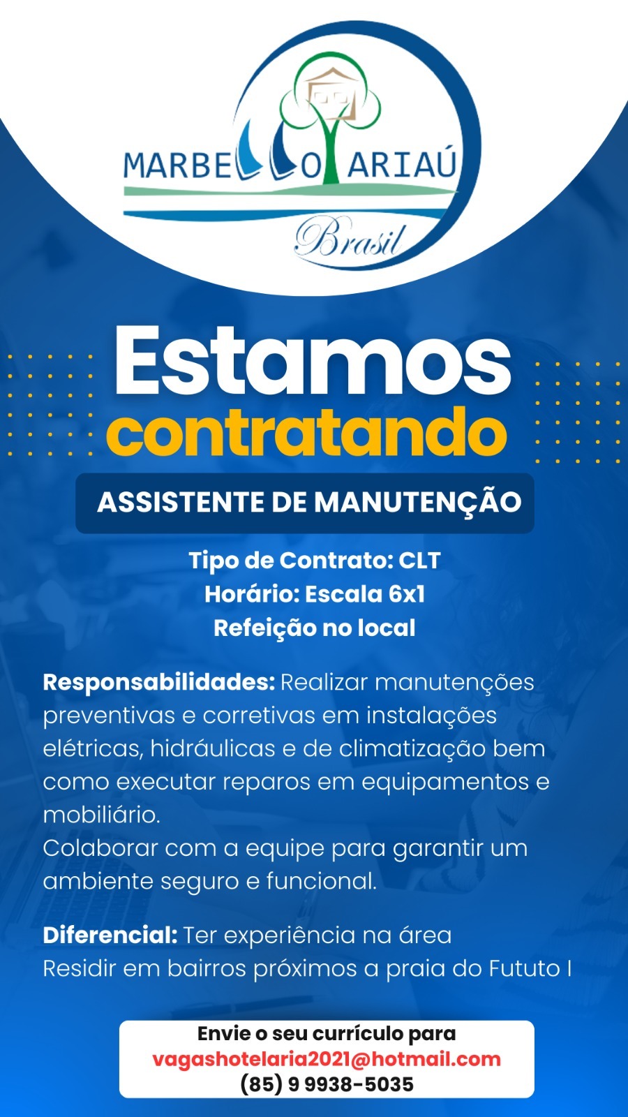 IMG-20250210-WA0292 Vaga para Assistente de Manutenção Manutenção