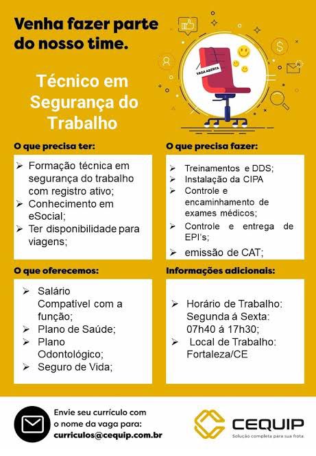 img-20250319-wa00141749290173409591398 CEQUIP Seleciona Técnico em Segurança do Trabalho Técnico em Segurança do Trabalho  