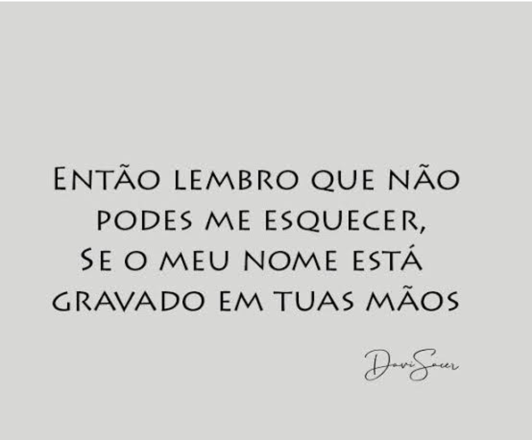 Mensagem do dia: Deus se lembra dos nomes