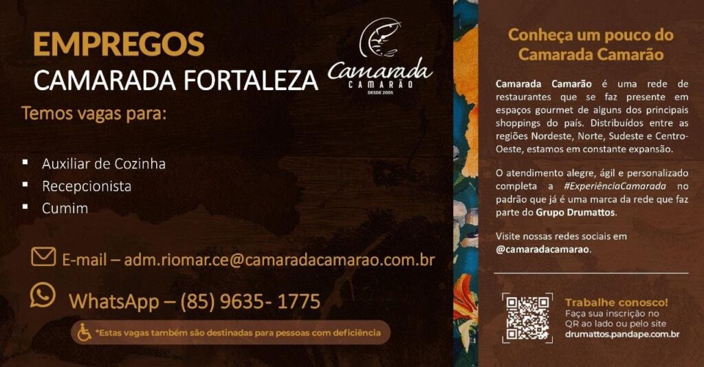 img-20250507-wa02492046025216821947631-1024x534 Restaurante Camarada Abre Diversas Oportunidades