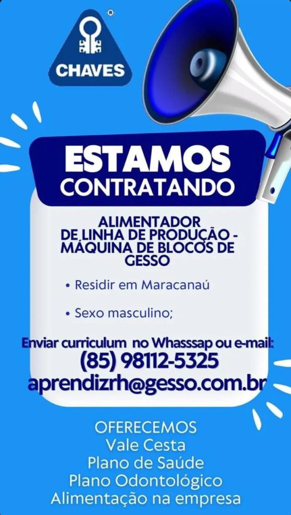 img-20250527-wa04654915404287754396444-579x1024 Vaga para Alimentador de Linha de Produção de Máquina de Bloco de Gesso - Maracanaú Uncategorized  