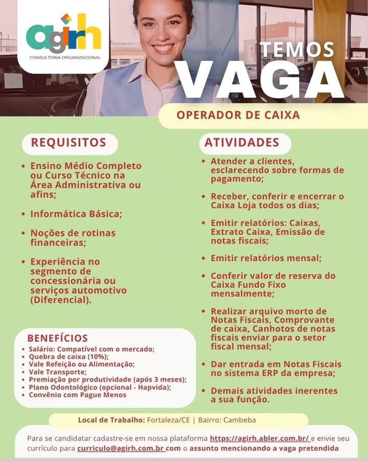 img-20250622-wa0078434465051132171870 AGIRH Seleciona Operador de Caixa