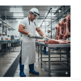 Lombador em matadouro