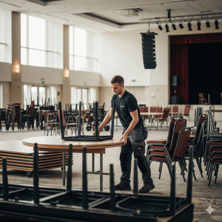 Vaga para Montador de Mesas e Cadeiras para Evento 07/09 a 12/09