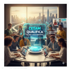 O Cetam (Centro de Educação Tecnológica do Amazonas) lançou uma nova etapa do programa “Cetam Qualifica”, oferecendo um grande número de vagas gratuitas em cursos online O Cetam (Centro de Educação Tecnológica do Amazonas) lançou uma nova etapa do programa “Cetam Qualifica”, oferecendo um grande número de vagas gratuitas em cursos online
