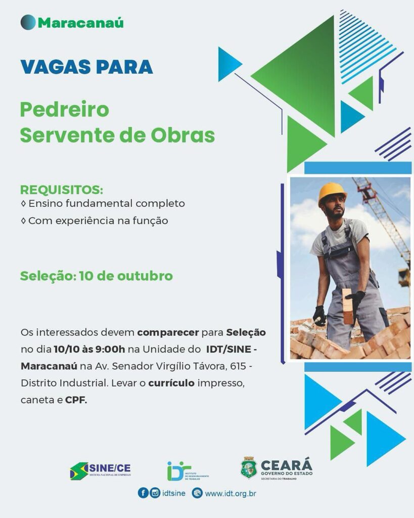 img_20251006_215022_8116647231608924967560-819x1024 Vagas para Pedreiros e Serventes - Maracanaú Maracanaú Pedreiro Servente