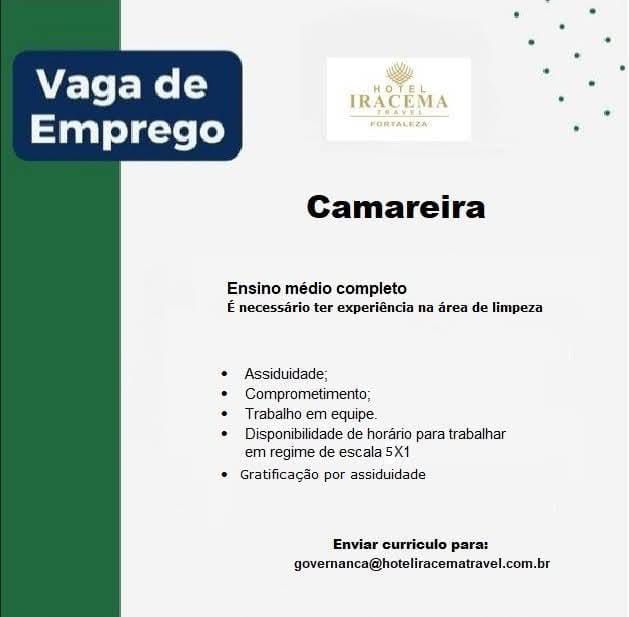 img-20251107-wa05247655245267494590229 Hotel Iracema Seleciona Camareira Camareira  