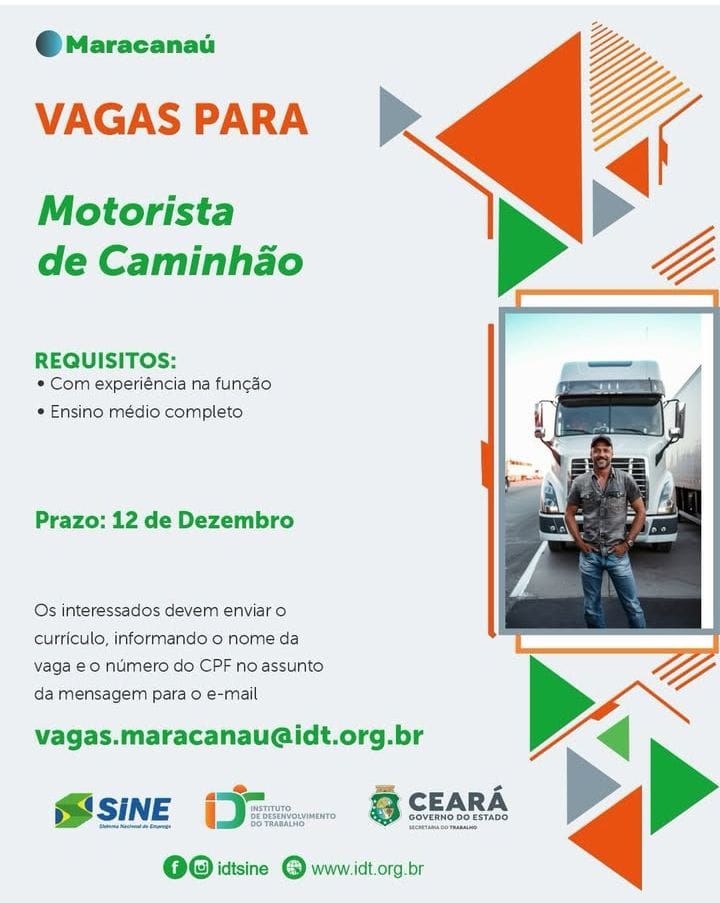img-20251202-wa029210411502342855618 Vaga para Motorista de Caminhão- Maracanaú até 12/12/25 Maracanaú Motorista  
