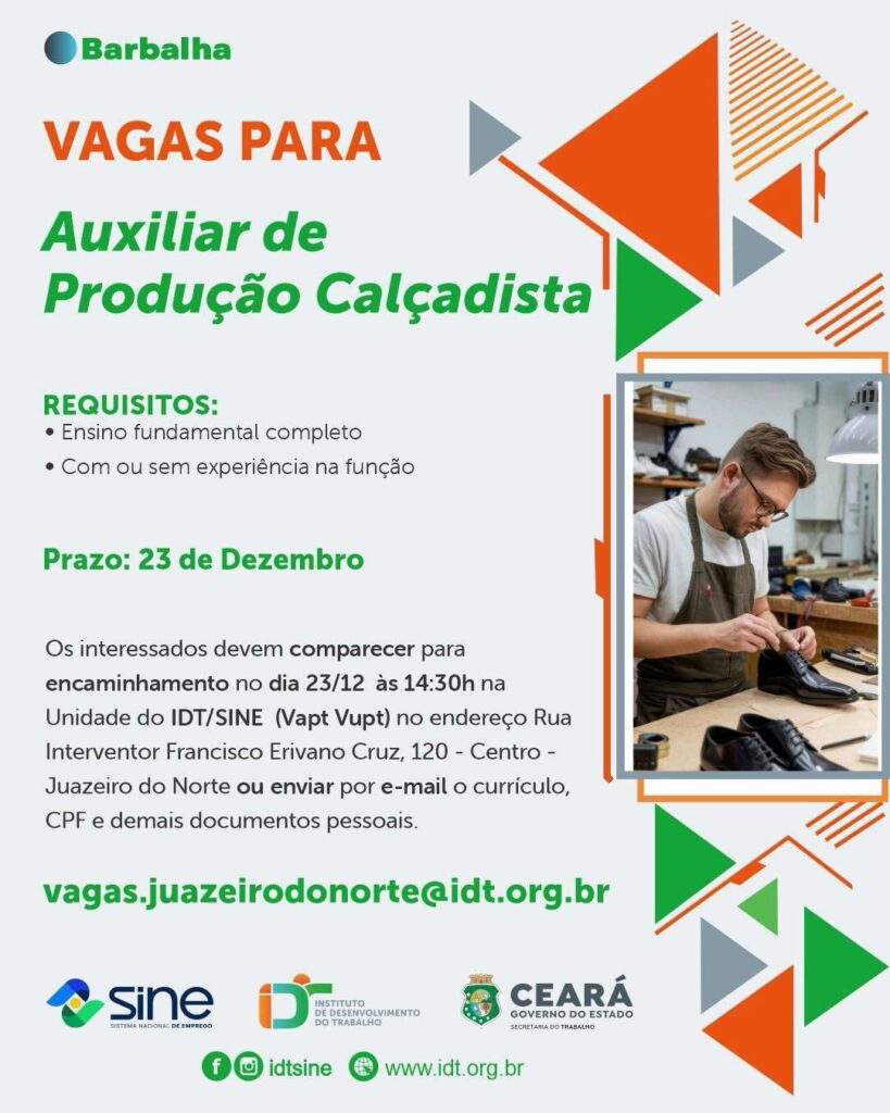 img_20251220_194852_1136758109752366166720-819x1024 Auxiliar de Produção Calçadista - Barbalha/CE Assistente de Produção Barbalha  