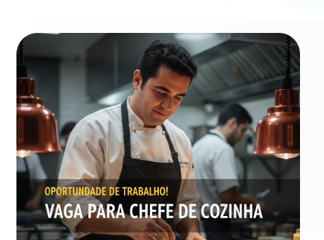 Oportunidade: Vaga para Chefe de Cozinha em Fortaleza, R$ 5.000 Oportunidade: Vaga para Chefe de Cozinha em Fortaleza, R$ 5.000